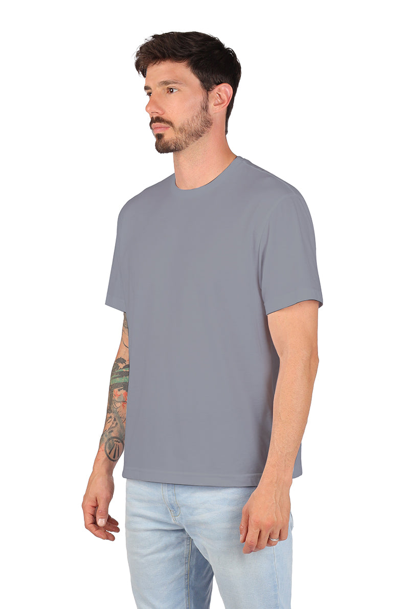 Playera Caballero MC / BASICA CUELLO REDONDO PERLA/GRIS (9001784148191)