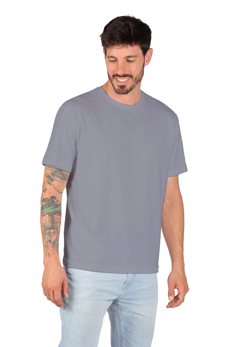 Playera Caballero MC / BASICA CUELLO REDONDO PERLA/GRIS (9001784148191)