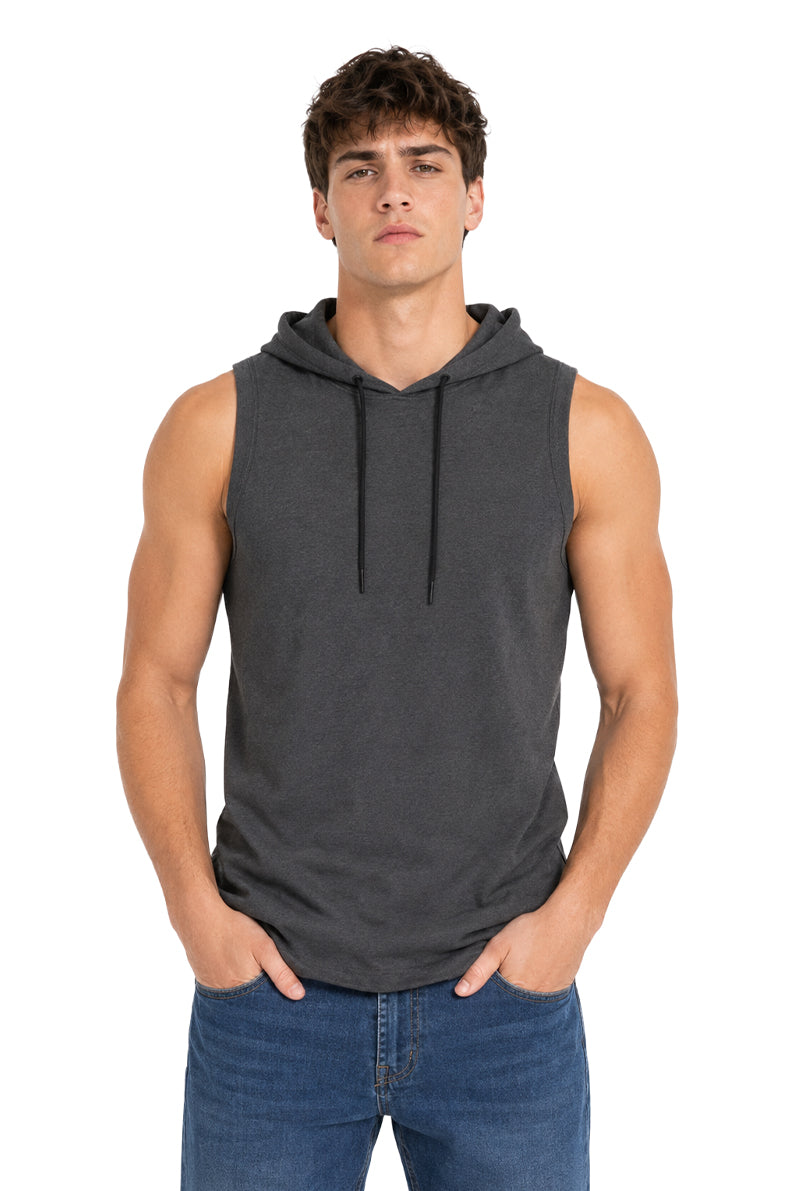 Tank top Básica con Capucha Gris