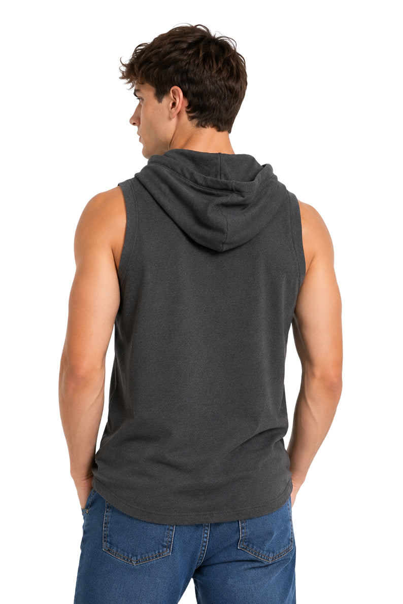 Tank top Básica con Capucha Gris