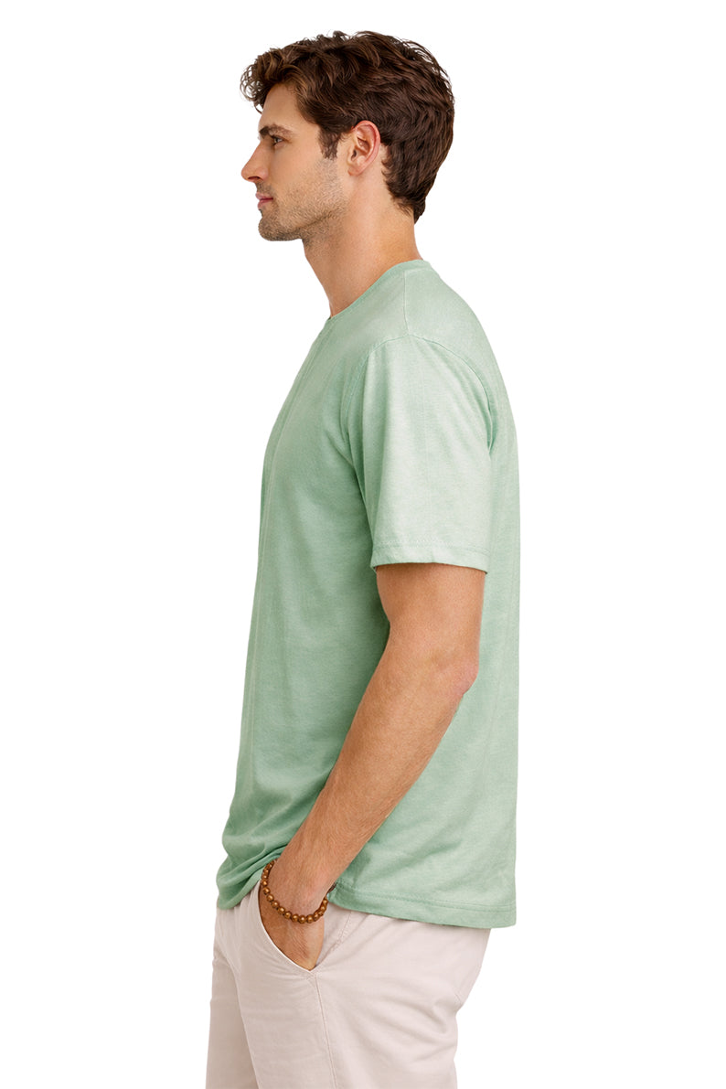 Playera Caballero MC / Basica Cuello Redondo Aqua/Cray