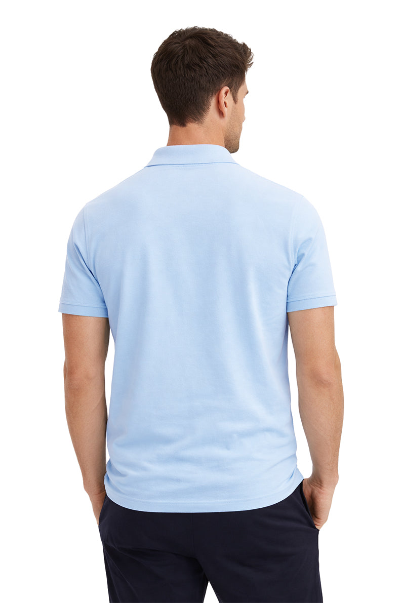 Polo Pique Caballero / POLO BASICA BLUE/FINCH
