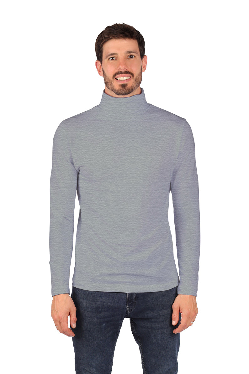 Playera Caballero ML / Básico Cuello Ruso JASPE (8814095007967)