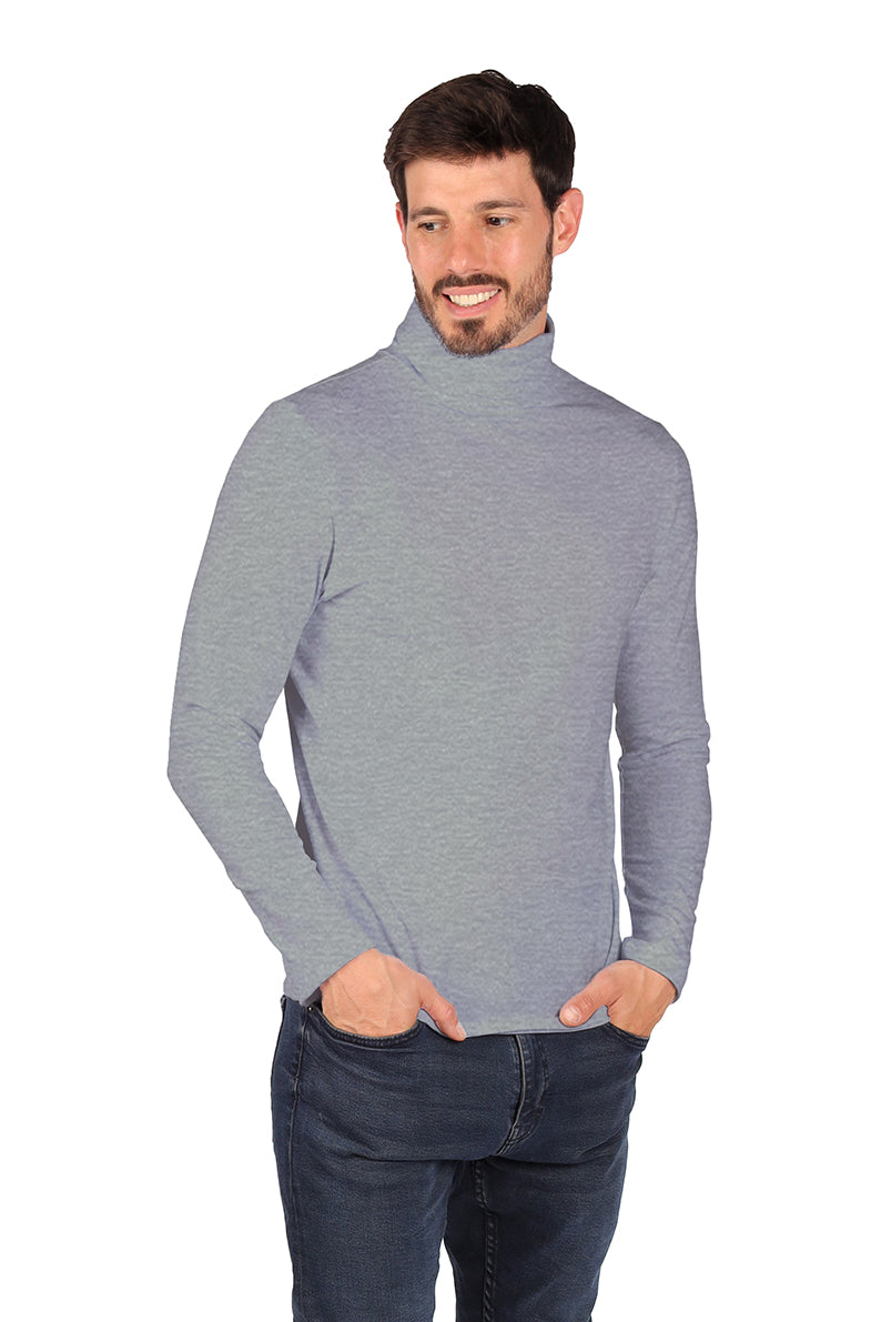 Playera Caballero ML / Básico Cuello Ruso JASPE (8814095007967)