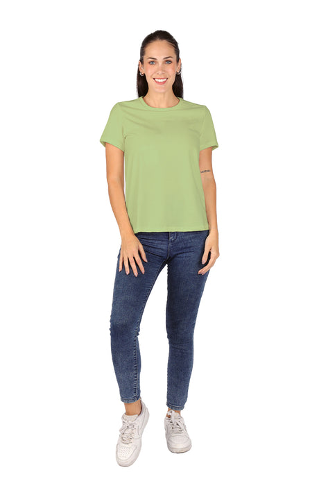 Playera Dama CHF MC  / BASICA CUELLO REDONDO PISTACHE (9003606606047)