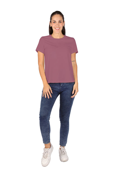 Playera Dama CHF MC  / BASICA CUELLO REDONDO DUSTY/ROSE (9003588583647)