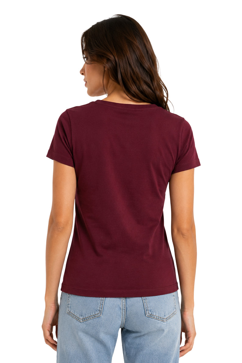 Playera Básica Cuello V Tawny