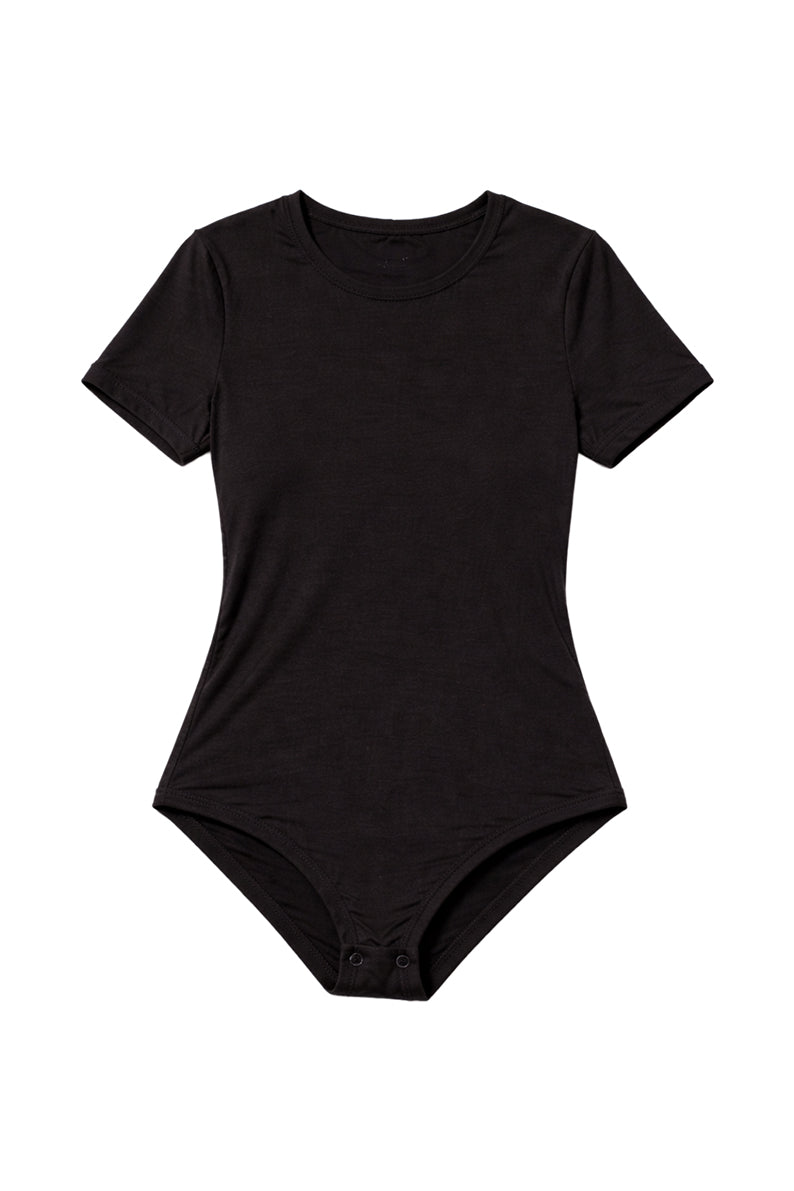 Body Manga Corta Negro