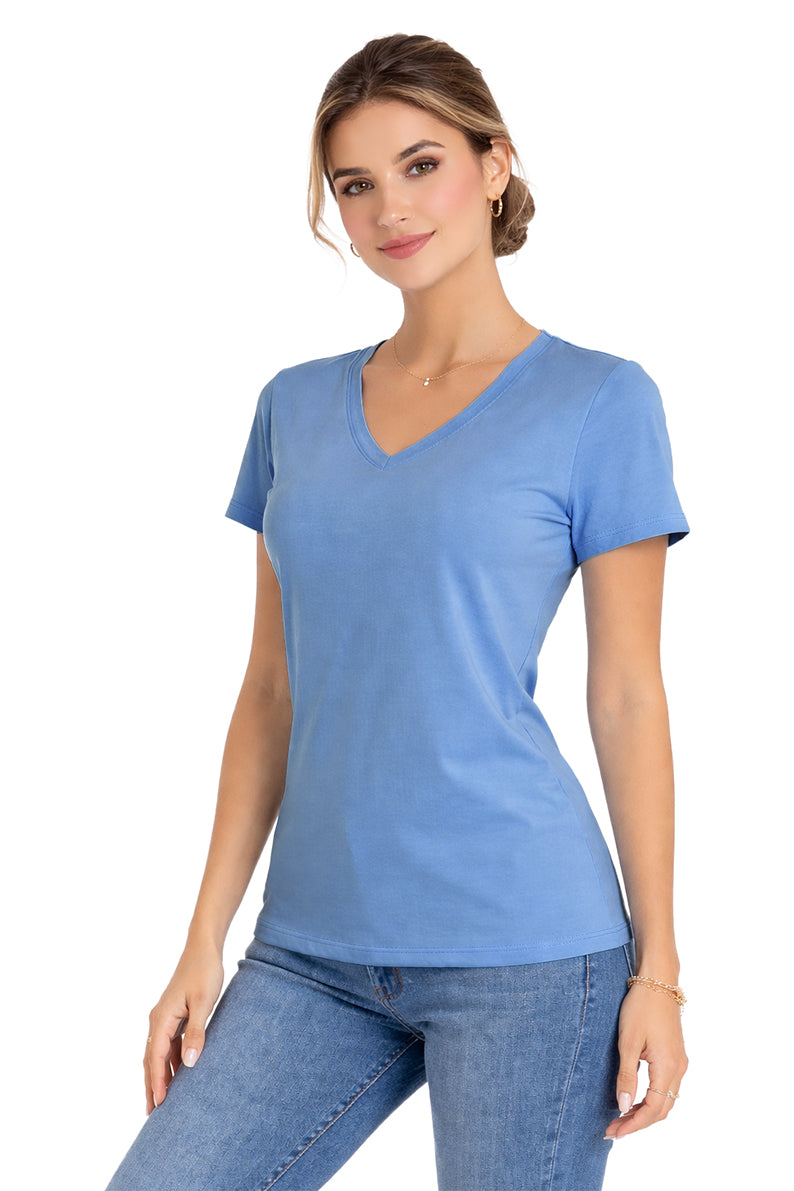 Playera Básica Cuello "V" Bonnie/Blue