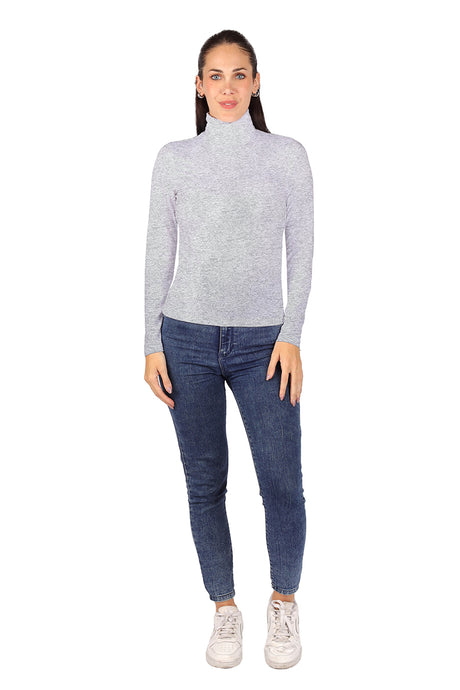 Playera Dama ML / Básico Cuello Ruso JASPE (8816927310047)