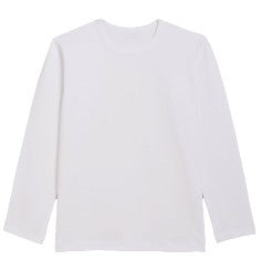 PLAYERA DAMA ML / CUELLO REDONDO LICRA BLANCO (9004795134175)