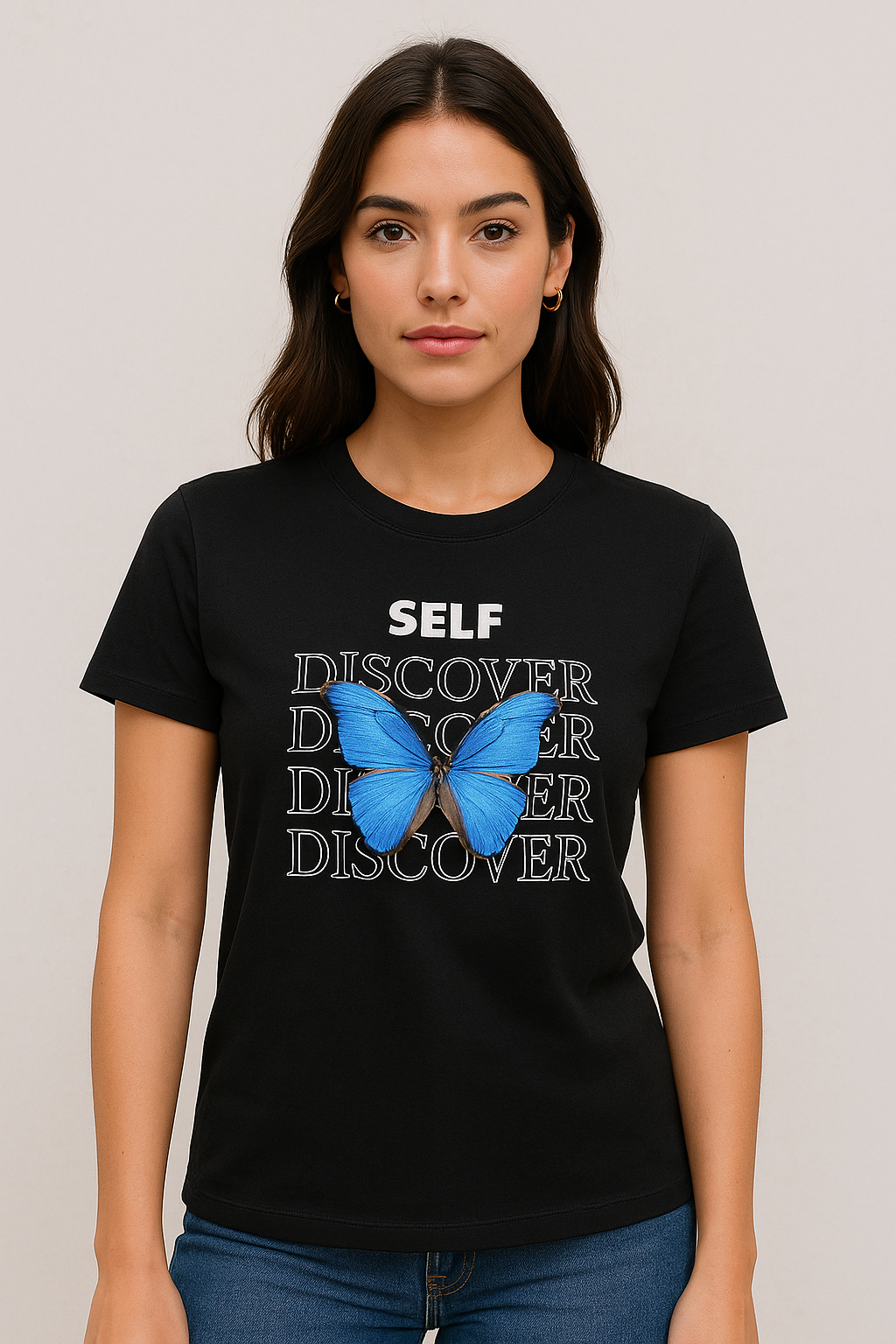 Playera Dama MC / SELF DISCOVERY  NEGRO (9028327702751)