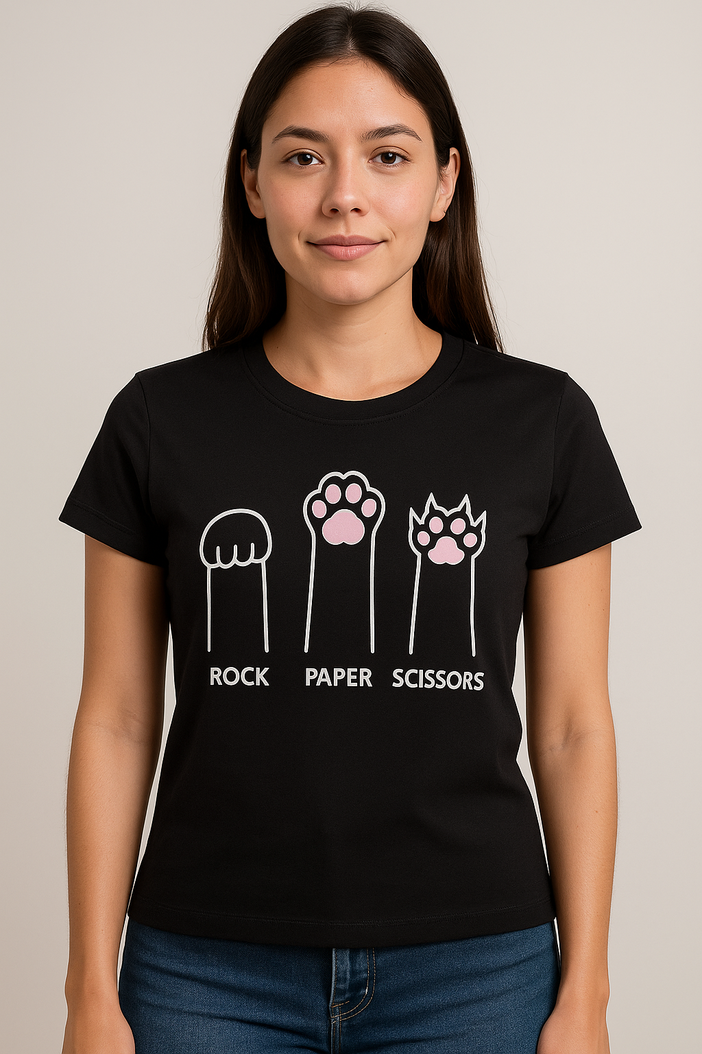 Playera Dama MC / GARRITAS NEGRO (9028328554719)