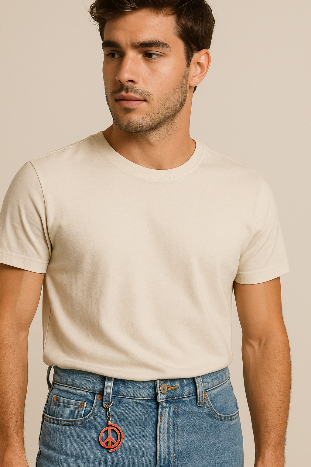 Llavero Metal Peace And Love (4170615521303)