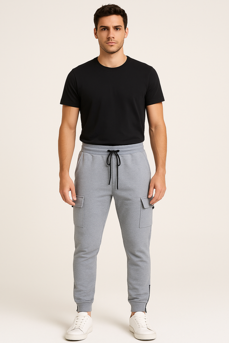 Jogger Para Hombre Cierre Felpa (8890441466079)