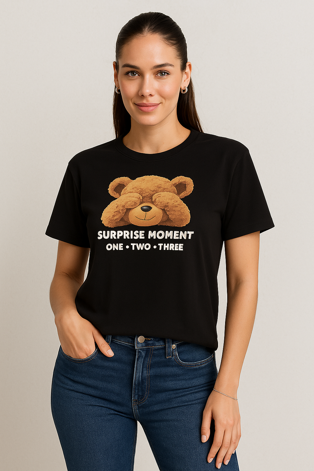 Playera Dama MC / One, two, three (8815297233119)