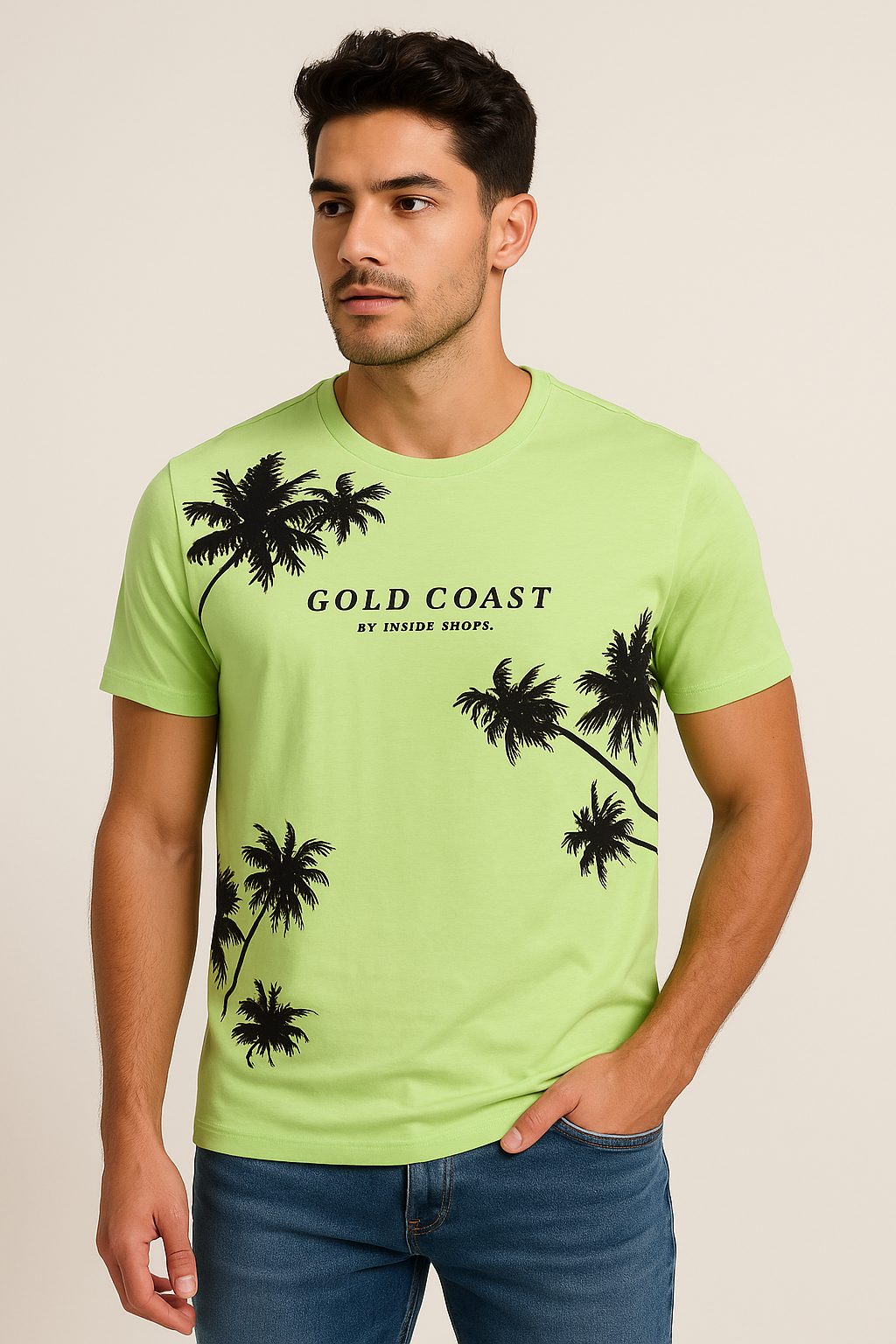 Playera Caballero MC / PALMERAS LIMON (8969312960735)