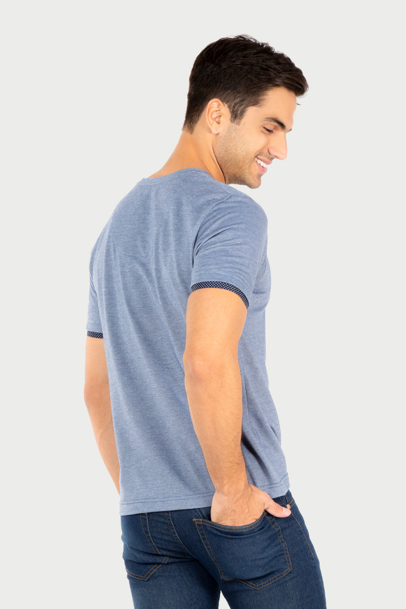 Playera Caballero MC/ HENLEY TABULEJO (7067310620854)