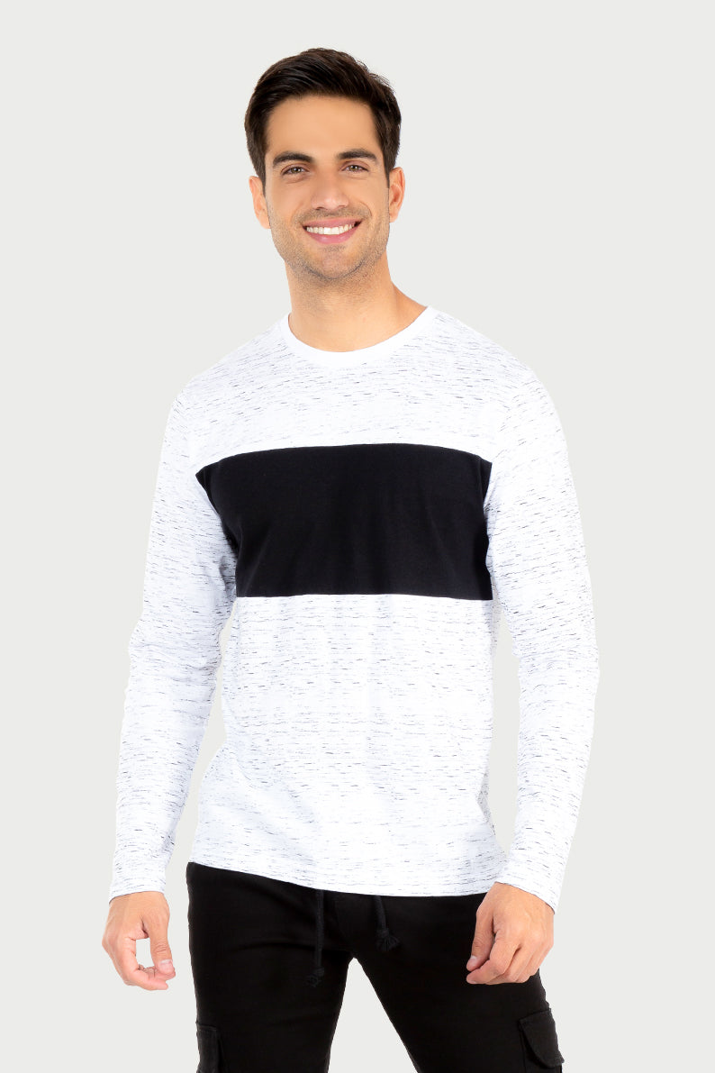 Playera Caballero ML / CORTE JASPEADO (7067168080054)