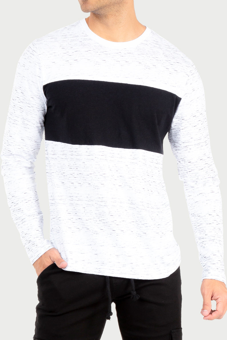 Playera Caballero ML / CORTE JASPEADO (7067168080054)