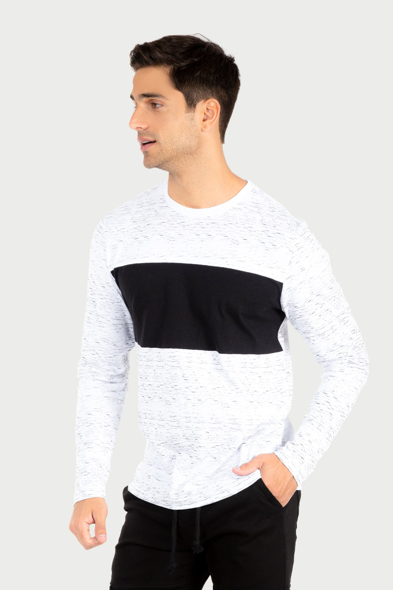 Playera Caballero ML / CORTE JASPEADO (7067168080054)