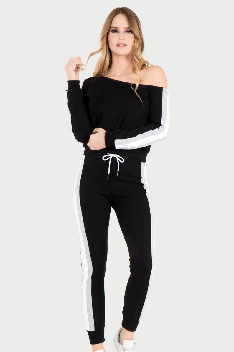 Jogger Dama / NEGRO RAYAS (7067814887606)