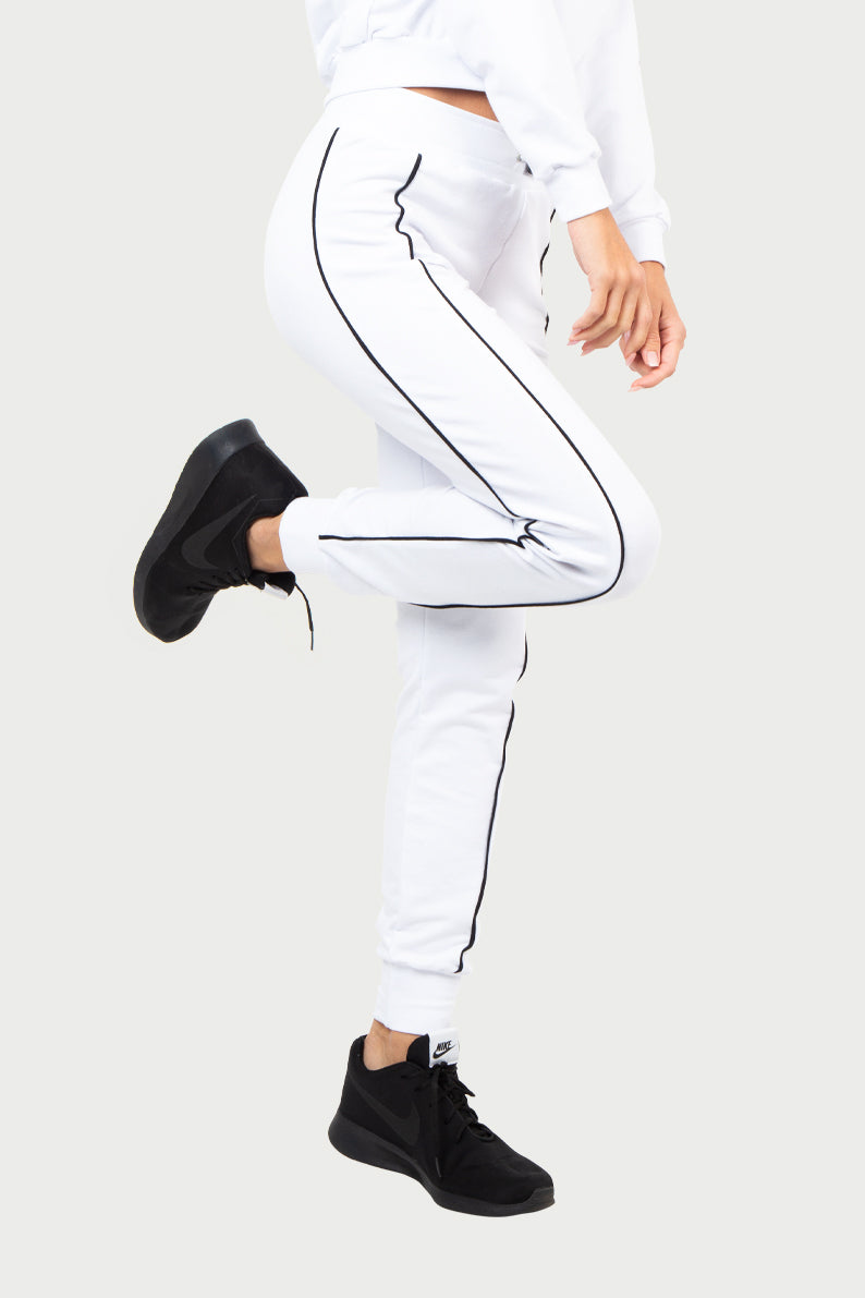 Jogger Dama / JOGGER BLANCO RAYAS (7067819868342)