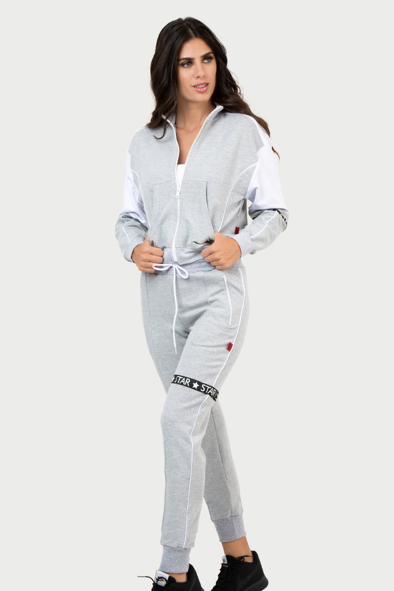 Jogger Dama / JOGGER BLANCO RAYAS (7067819868342)