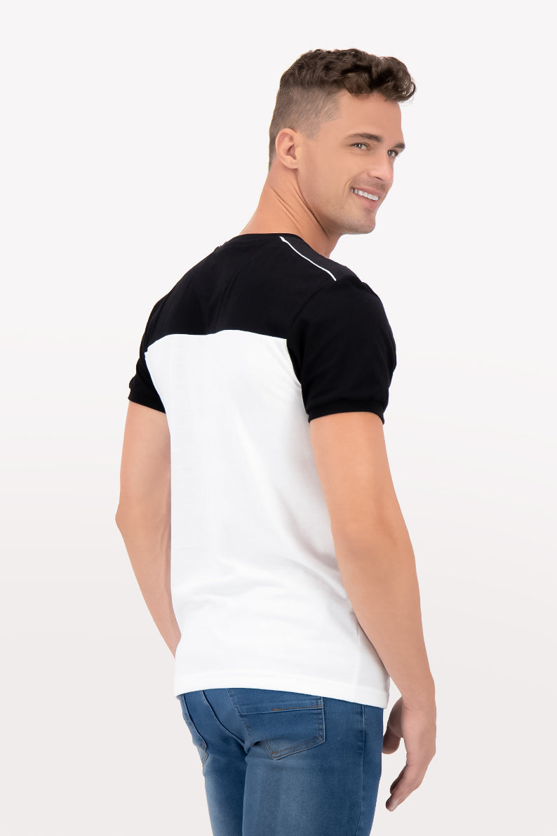 Playera Caballero MC/ HENLEY BN (7538958041311)