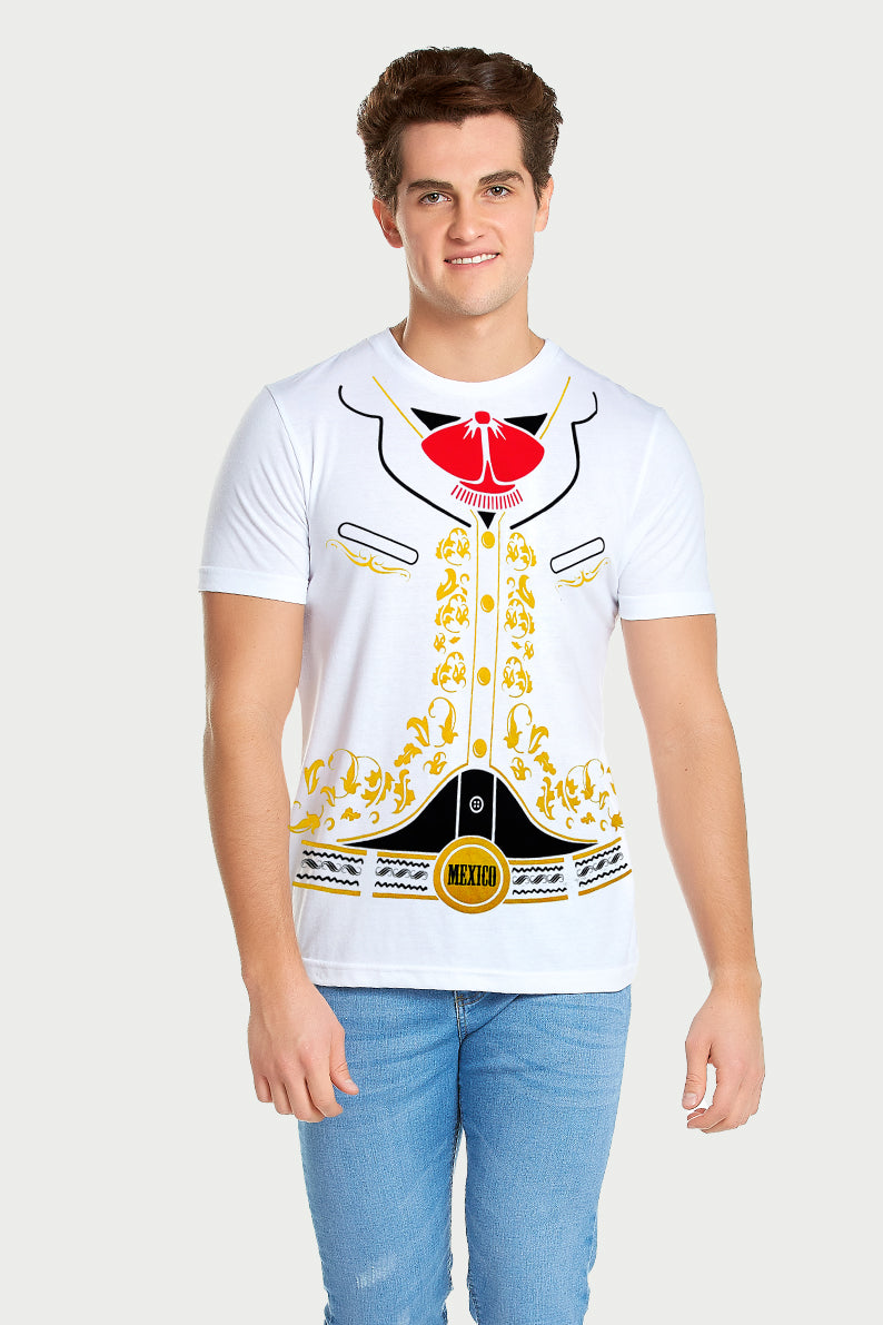 Playera Caballero MC / CHARRO BLANCO (7824818667743)