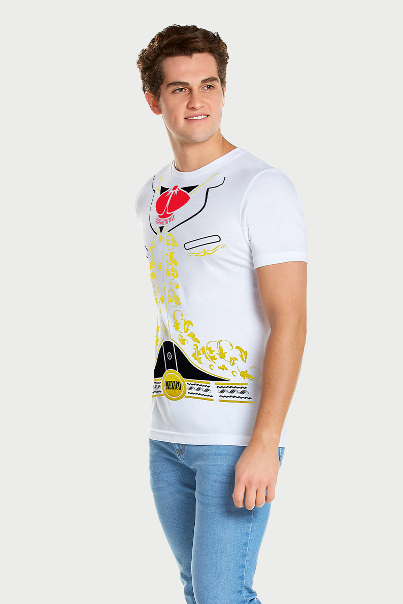 Playera Caballero MC / CHARRO BLANCO (7824818667743)