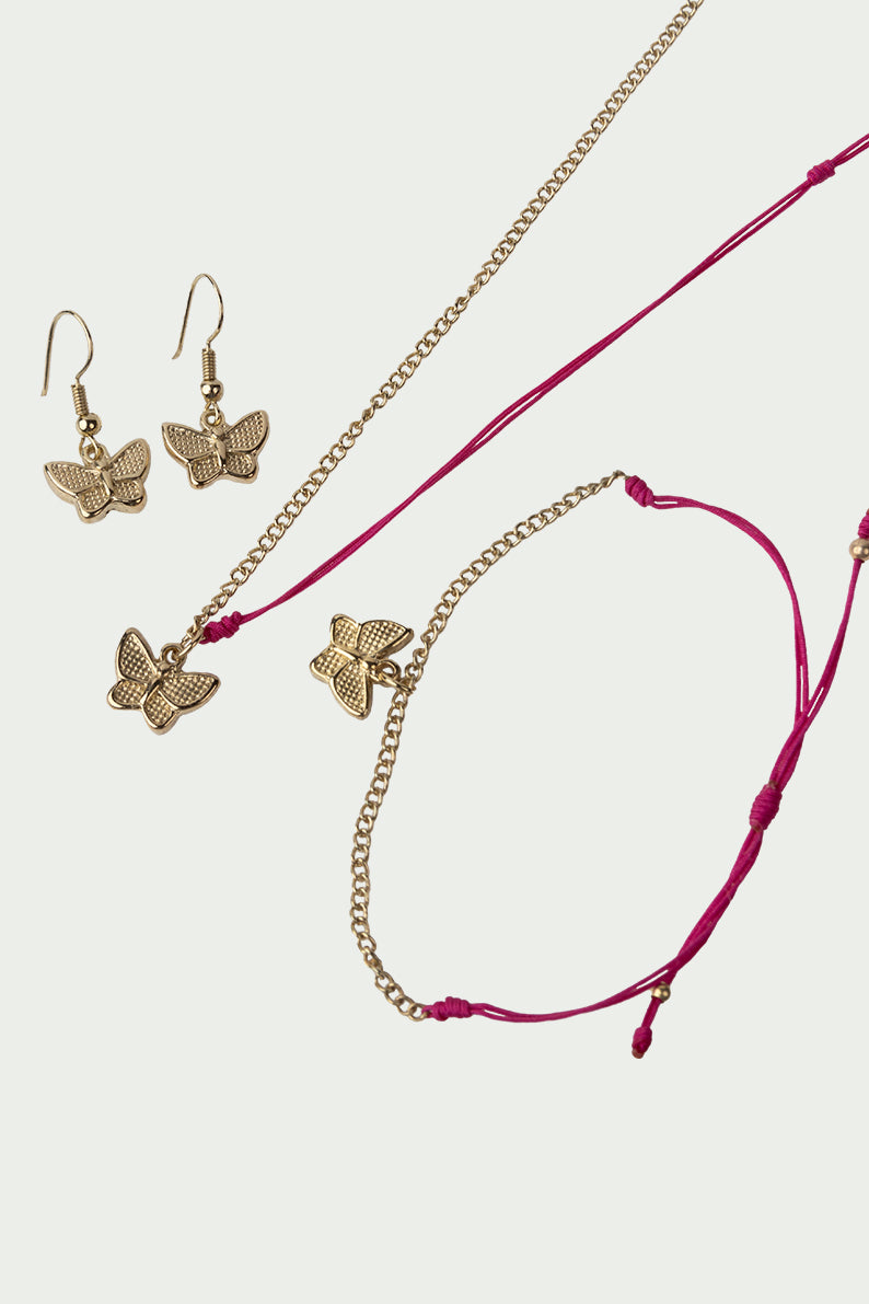 Juego de Pulsera con Collar / MARIPOSA (7738414203103)
