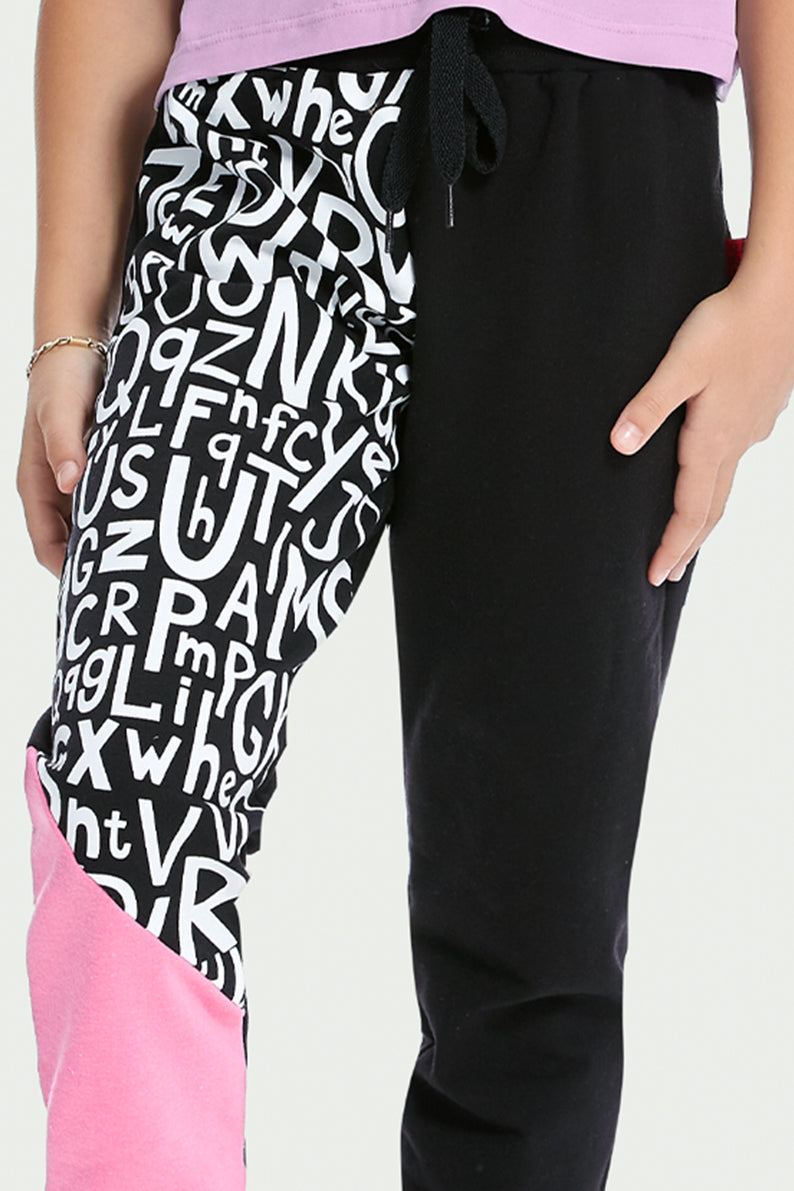 Jogger Niña / LETRAS BLOQUE (7904606126303)