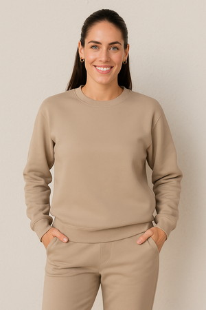 Sudadera FT Dama ML / BASICA CUELLO REDONDO ARENA (9004975849695)