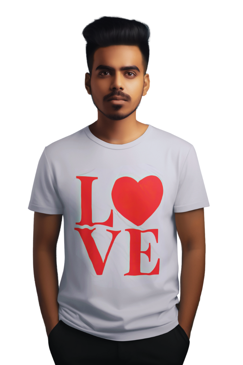 Playera Caballero - LOVE BLANCO (8264201175263)