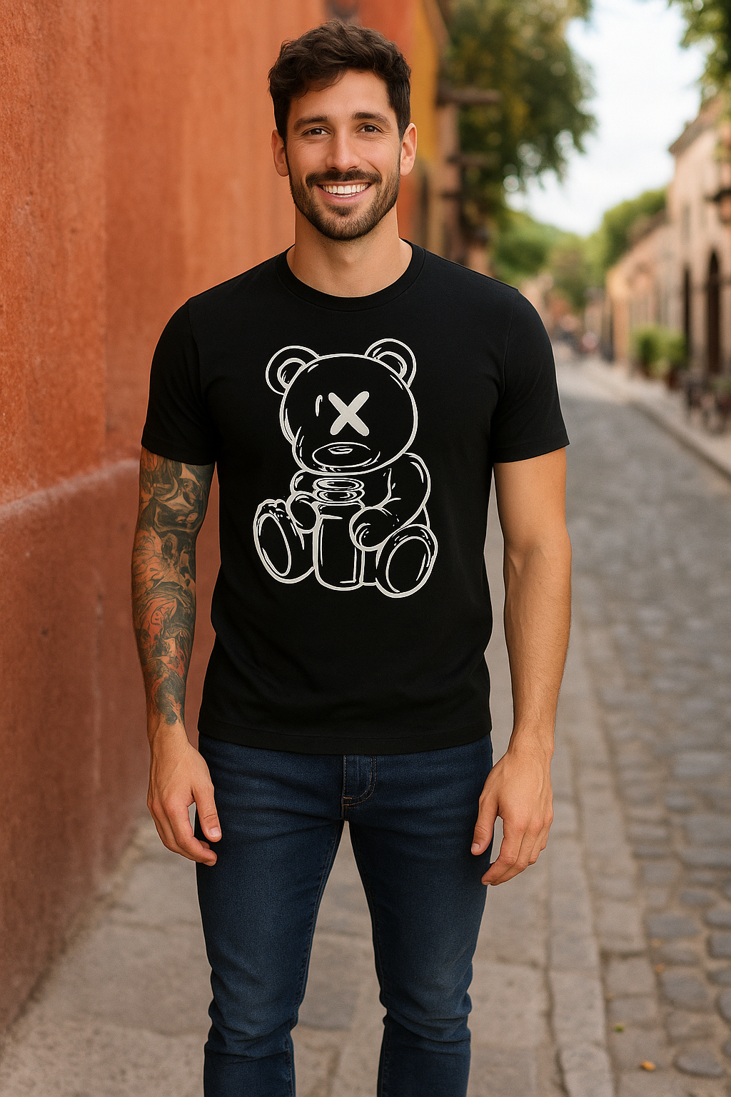 Playera Para Caballero Osito Frasco (8301148831967)