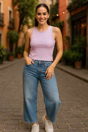 TANK TOP DAMA / BASICA ZARA/ROSA (9004741755103)