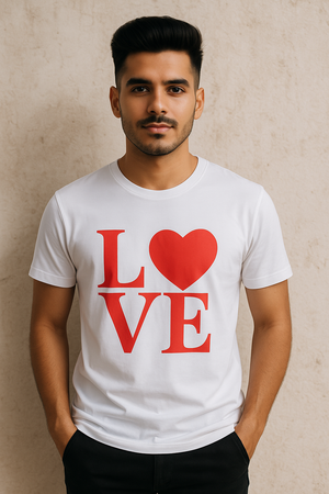 Playera Caballero - LOVE BLANCO (8264201175263)