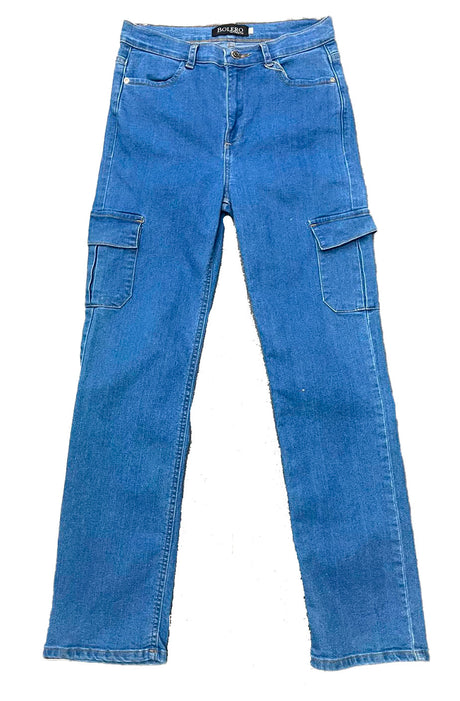 Pantalon Mezclilla Dama Cargo con Bolsas STONE (8771995369695)