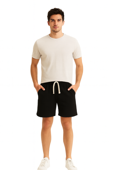 Bermuda Caballero / BERMUDA BASICA FELPA  NEGRO (9109324759263)