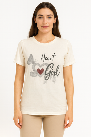 Playera Dama MC/ APLICACION BLA