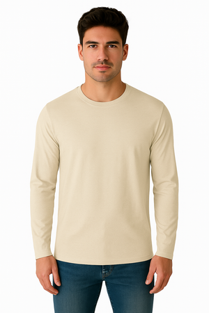Playera Caballero ML/  CUELLO RED OAT/MILK (9086606639327)