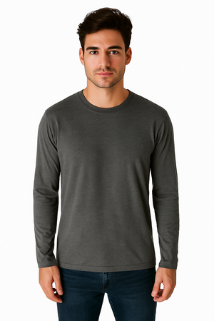 Playera Caballero ML / Cuello red RATA/GRIS (9042780455135)