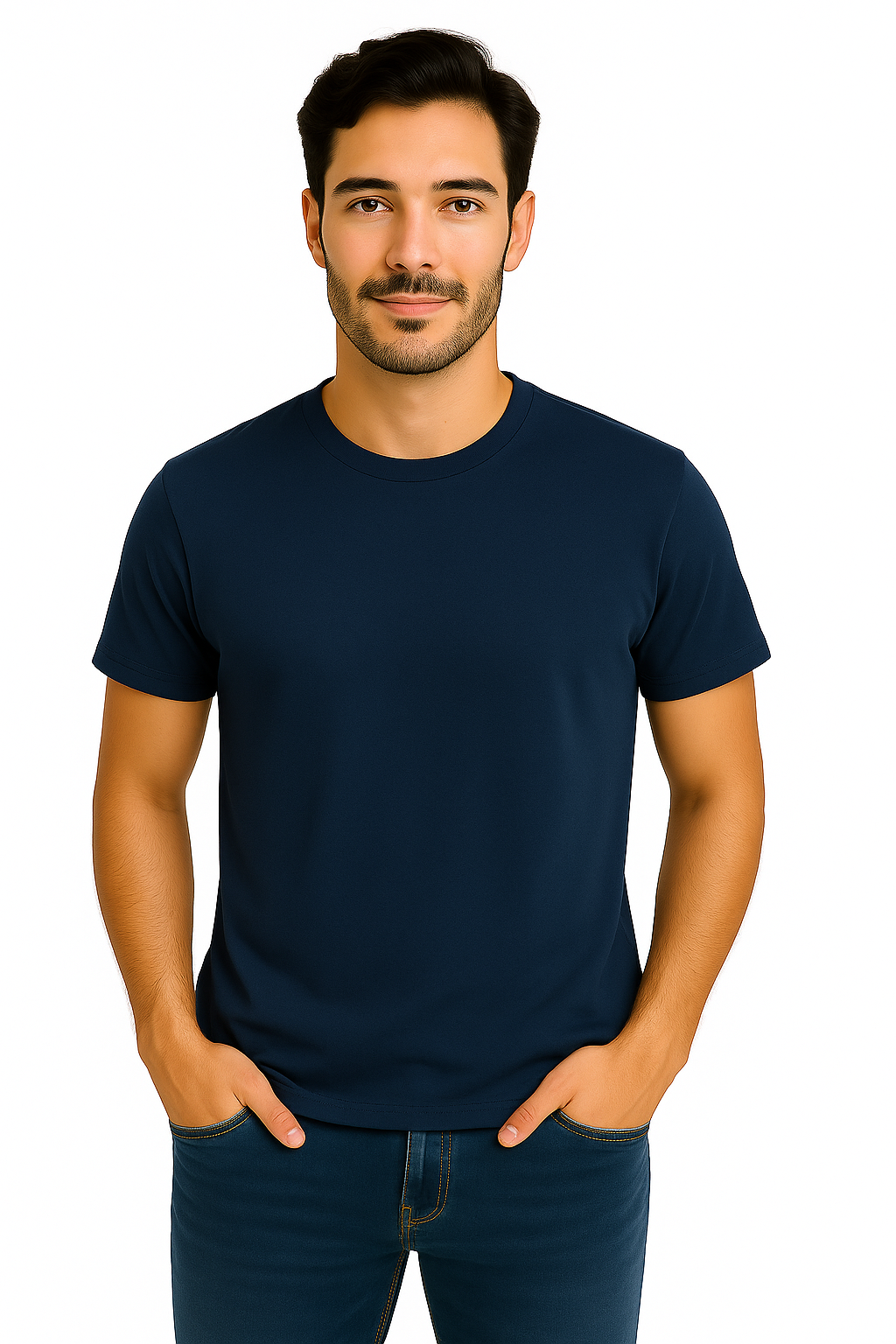Playera Caballero MC / BASICA CUELLO REDONDO  MIDNIGHT (9123155280095)
