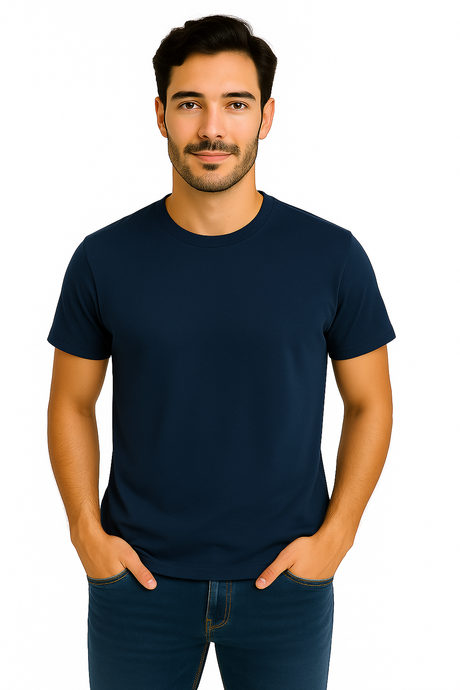 Playera Caballero MC / BASICA CUELLO REDONDO  MIDNIGHT (9123155280095)