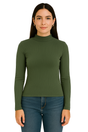 Playera Dama ML /  CUELLO RUSO OLIVE/CAPULET (9124188913887)