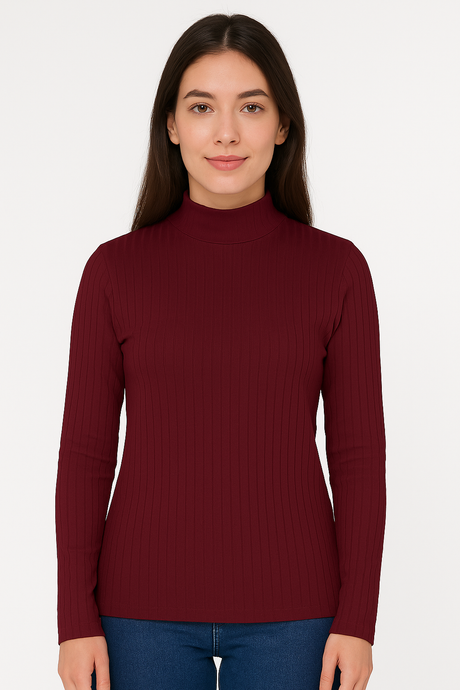 Playera Dama ML / Básico Cuello Ruso VIN (9126823002335)
