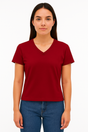 Playera Dama MC /  BASICA CUELLO "V" CHIFON SAVVIRED (9123198861535)