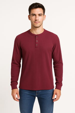 Playera Caballero ML / HENLEY CON ALETILLA MUL (9089039204575)