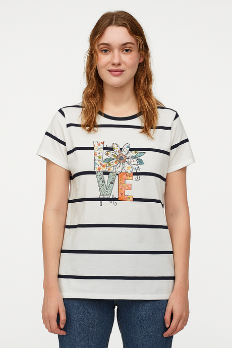 Playera Dama MC / LOVE RAYAS (8946304090335)